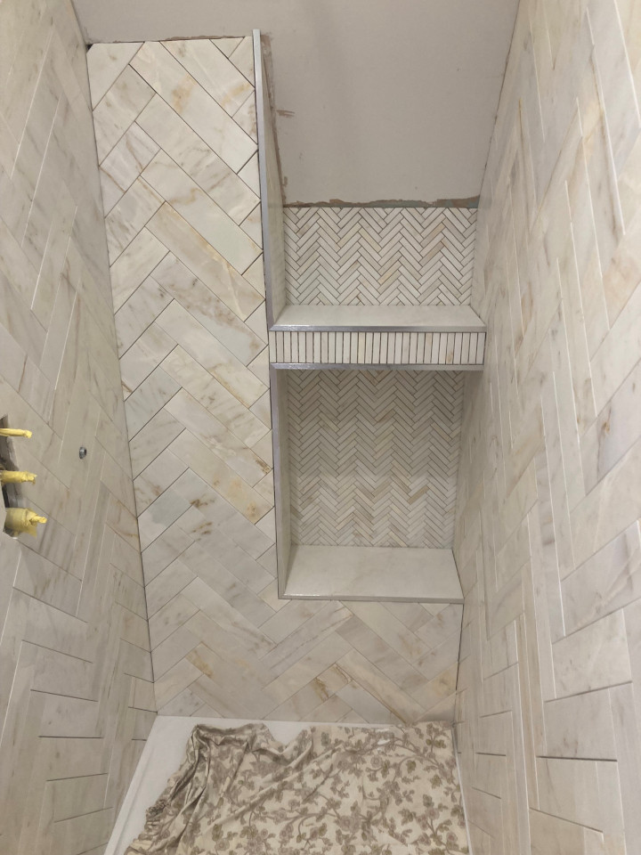 Shower room tiling work Fairford